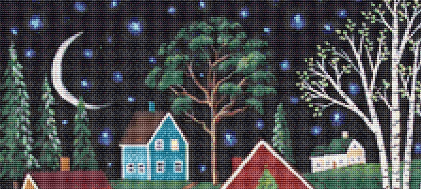 Blanket of Stars (Small) cross stitch pattern by Kim Leo licensed by JMS Art Licensing