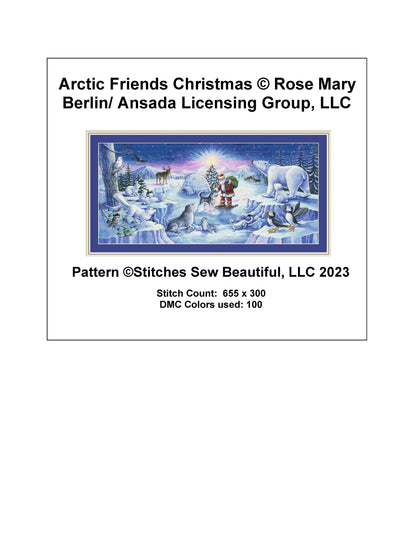 Arctic Friends Christmas cross stitch pattern by Rose Mary Berlin/Ansada Licensing Group, LLC