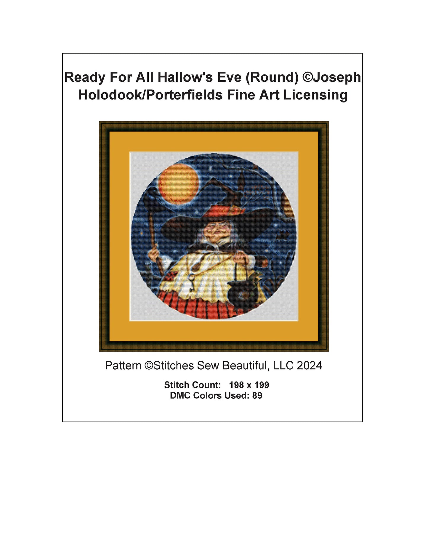 Ready for All Hallow's Eve (Round) cross stitch pattern by Joseph Holodook/Porterfields Fine Art Licensing