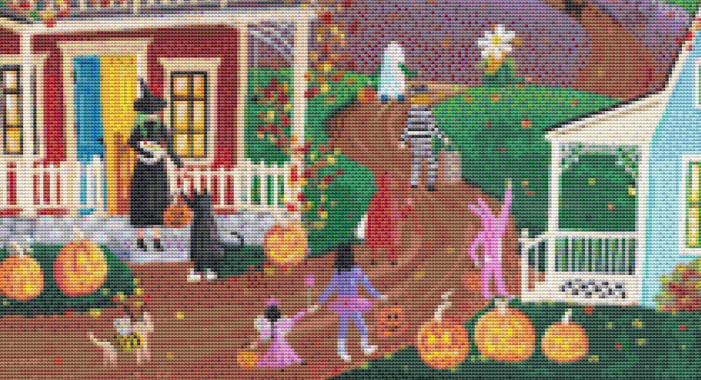 By the Light of the Moon (Max Colors) cross stitch pattern by Kim Leo licensed by JMS Art Licensing