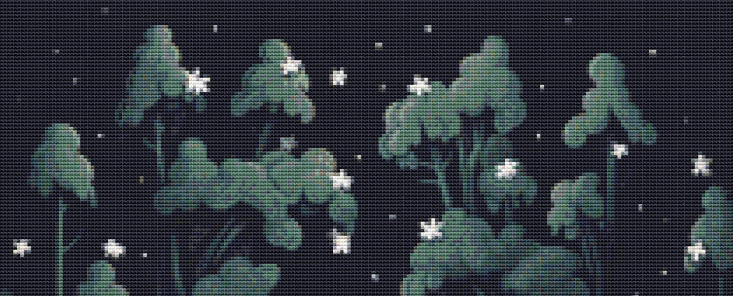 Cute Ghost in a Pond (Small) cross stitch pattern by Serr.Kai A Quill & Ink