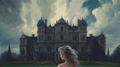 Woman in a Field of Flowers 18 cross stitch pattern by Eder Jose Rosa