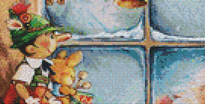 Window Shopping With Santa cross stitch pattern by Lisi Martin/AB Pictura, Karlstad, Sweden