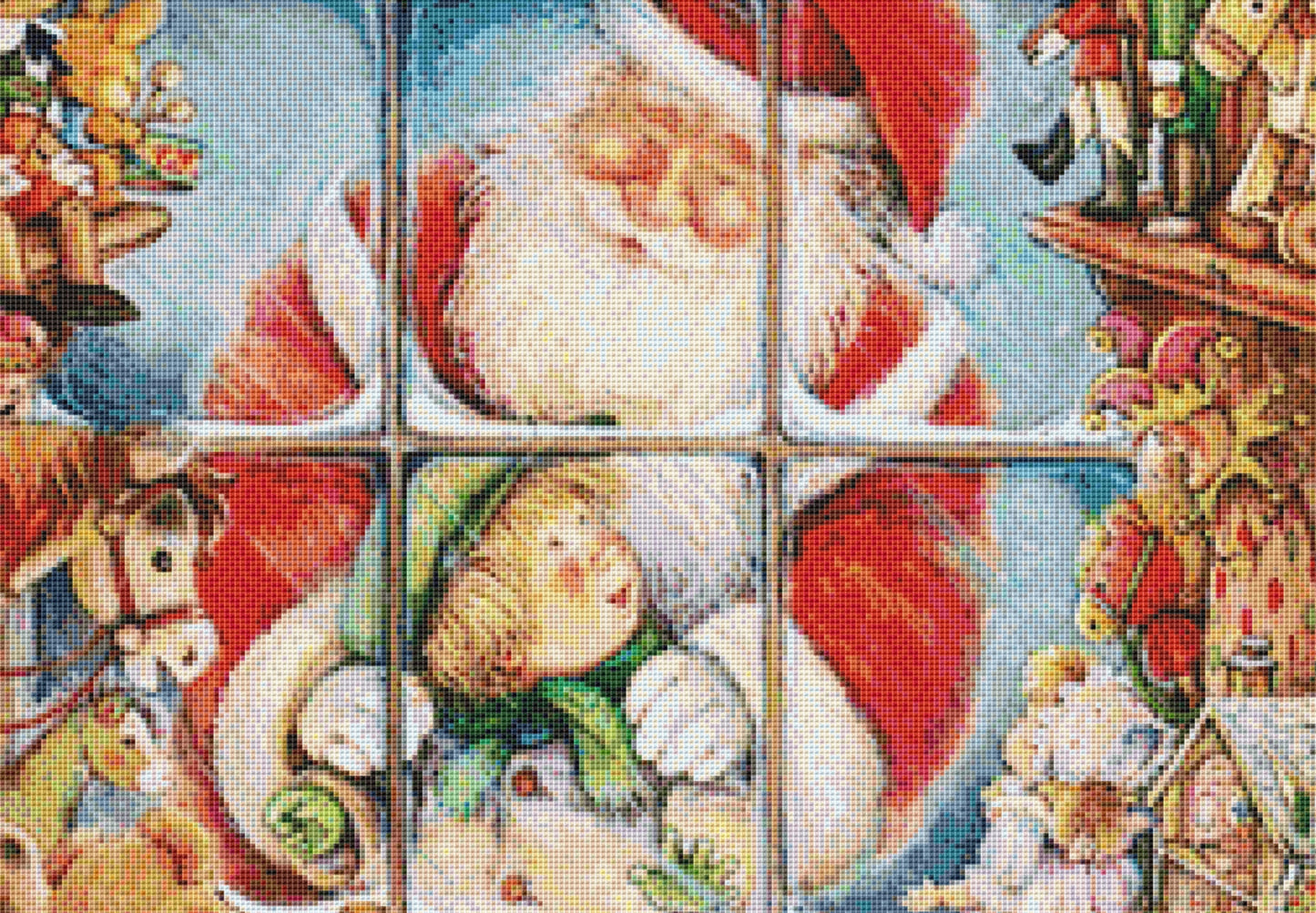 Window Shopping With Santa cross stitch pattern by Lisi Martin/AB Pictura, Karlstad, Sweden