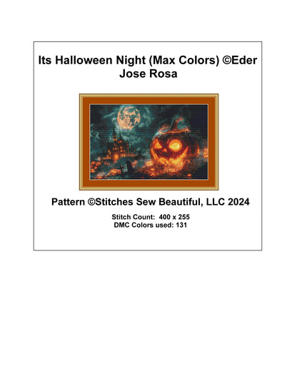 Its Halloween Night (Max Colors) cross stitch pattern by Eder Jose Rosa