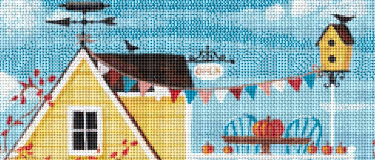 Butternut Bakery cross stitch pattern by Kim Leo licensed by JMS Art Licensing