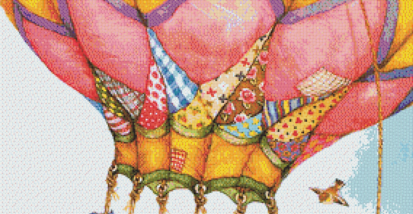 Spreading Joy cross stitch pattern by Lisi Martin/AB Pictura, Karlstad, Sweden