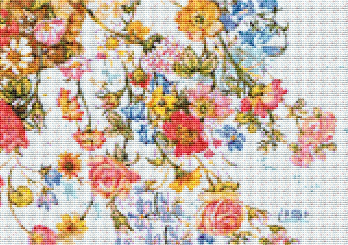 Spreading Joy cross stitch pattern by Lisi Martin/AB Pictura, Karlstad, Sweden