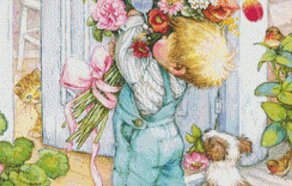 Mothers Day Surprise (Max Colors) cross stitch pattern by Lisi Martin/AB Pictura, Karlstad, Sweden