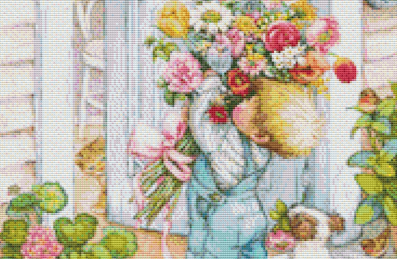 Mothers Day Surprise (Small) cross stitch pattern by Lisi Martin/AB Pictura, Karlstad, Sweden