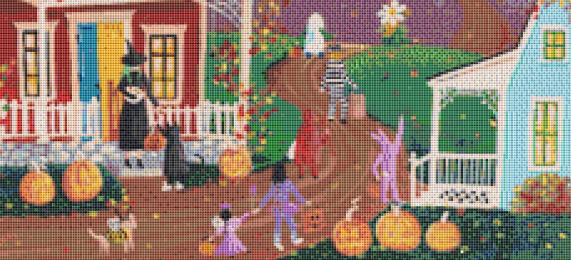 By the Light of the Moon cross stitch pattern by Kim Leo licensed by JMS Art Licensing