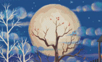 Happy Hauntings cross stitch pattern by Kim Leo licensed by JMS Art Licensing