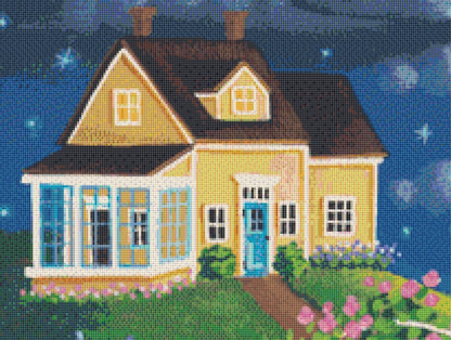 June Moon cross stitch pattern by Kim Leo licensed by JMS Art Licesing