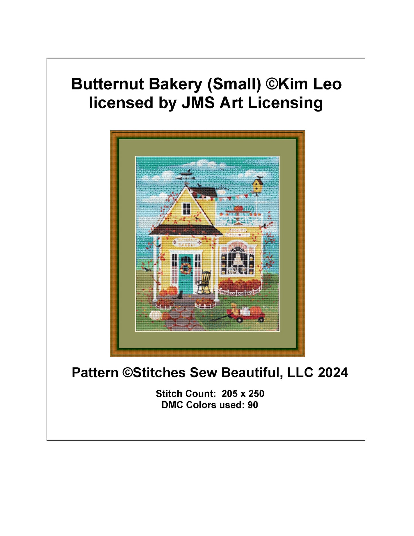 Butternut Bakery (Small) cross stitch pattern by Kim Leo licensed by JMS Art Licensing