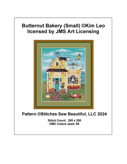 Butternut Bakery (Small) cross stitch pattern by Kim Leo licensed by JMS Art Licensing