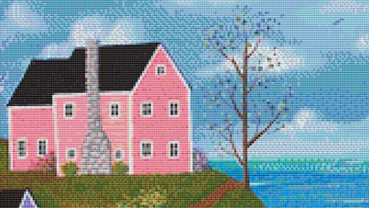 Roundrock Cove cross stitch pattern by Kim Leo licensed by JMS Art Licensing