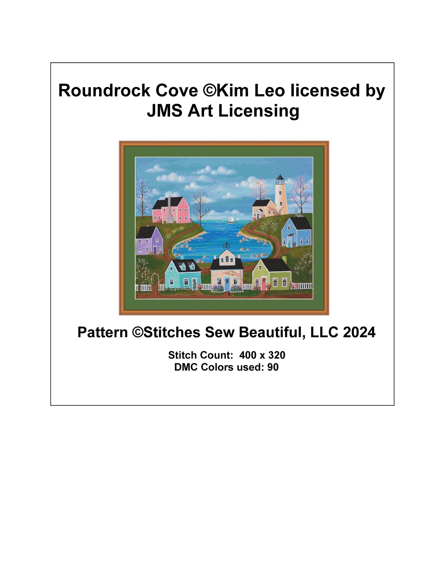 Roundrock Cove cross stitch pattern by Kim Leo licensed by JMS Art Licensing
