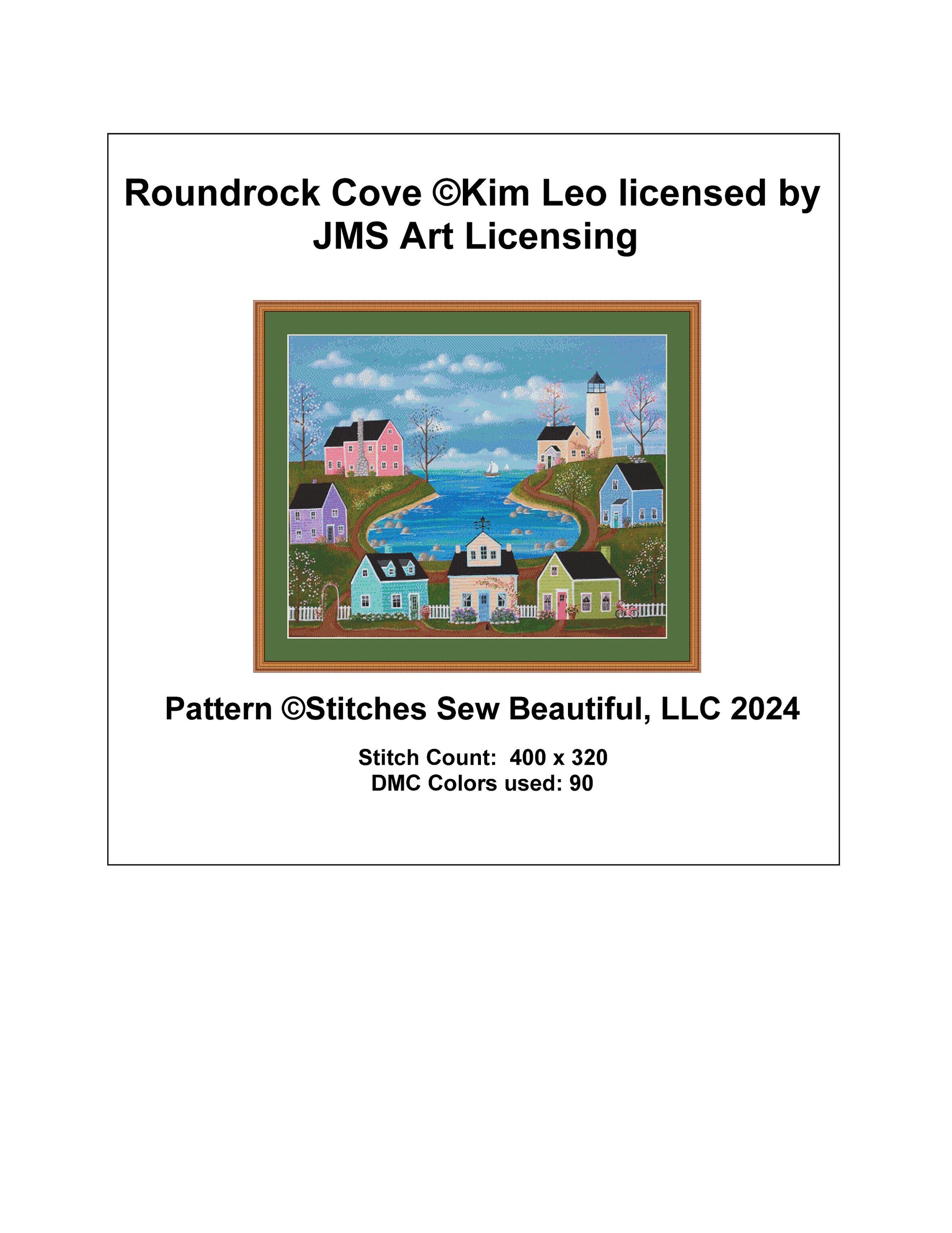 Roundrock Cove cross stitch pattern by Kim Leo licensed by JMS Art Licensing