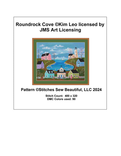 Roundrock Cove cross stitch pattern by Kim Leo licensed by JMS Art Licensing