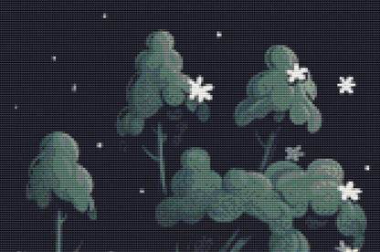 Cute Ghost in a Pond cross stitch pattern by Serr.Kai A Quill & Ink