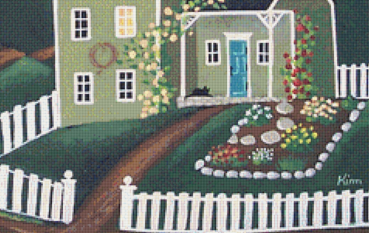 Blanket of Stars (Max Colors) cross stitch pattern by Kim Leo licensed by JMS Art Licensing