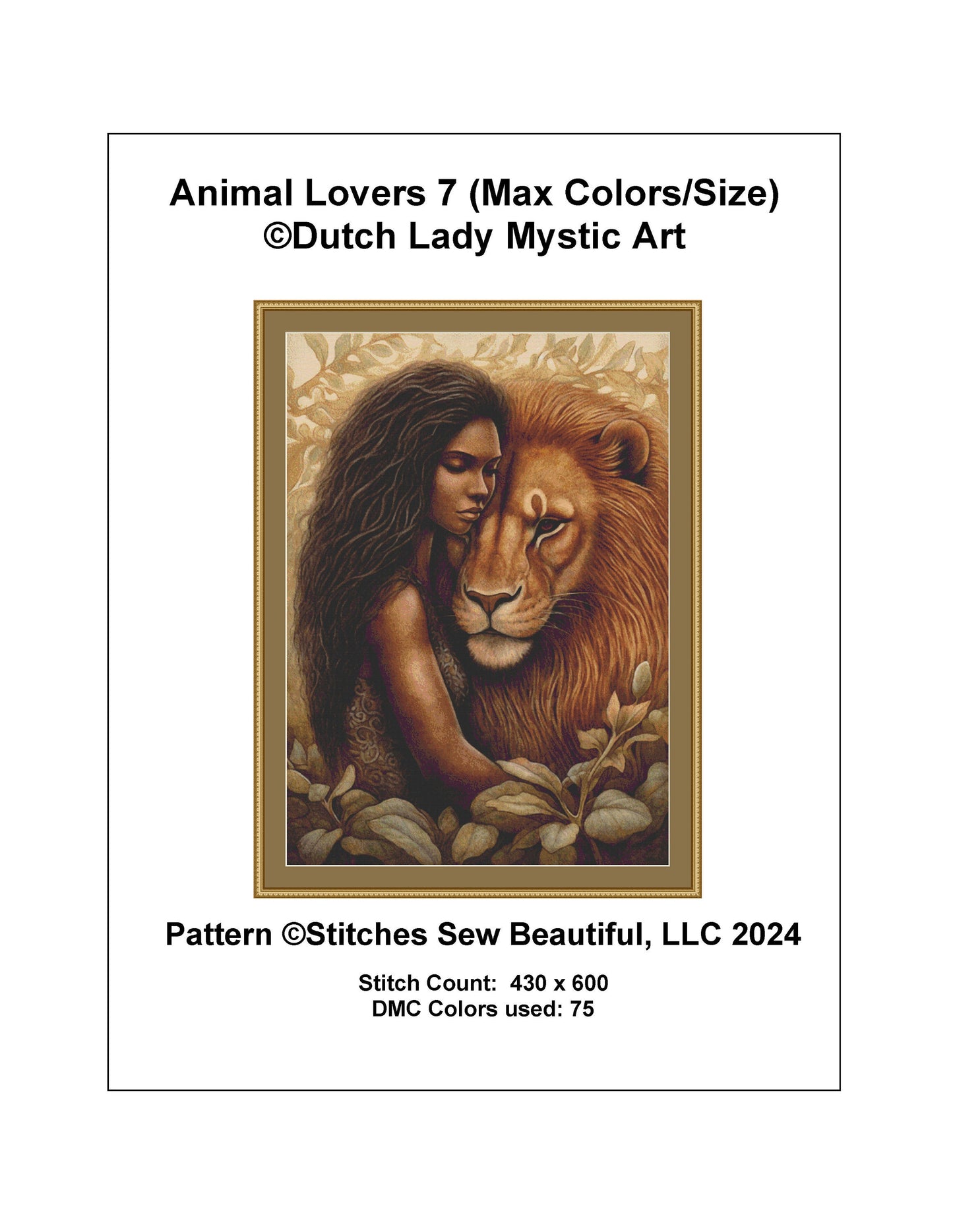 Animal Lovers 7 (Max Colors/Size) cross stitch pattern by DutchLadyMysticArt