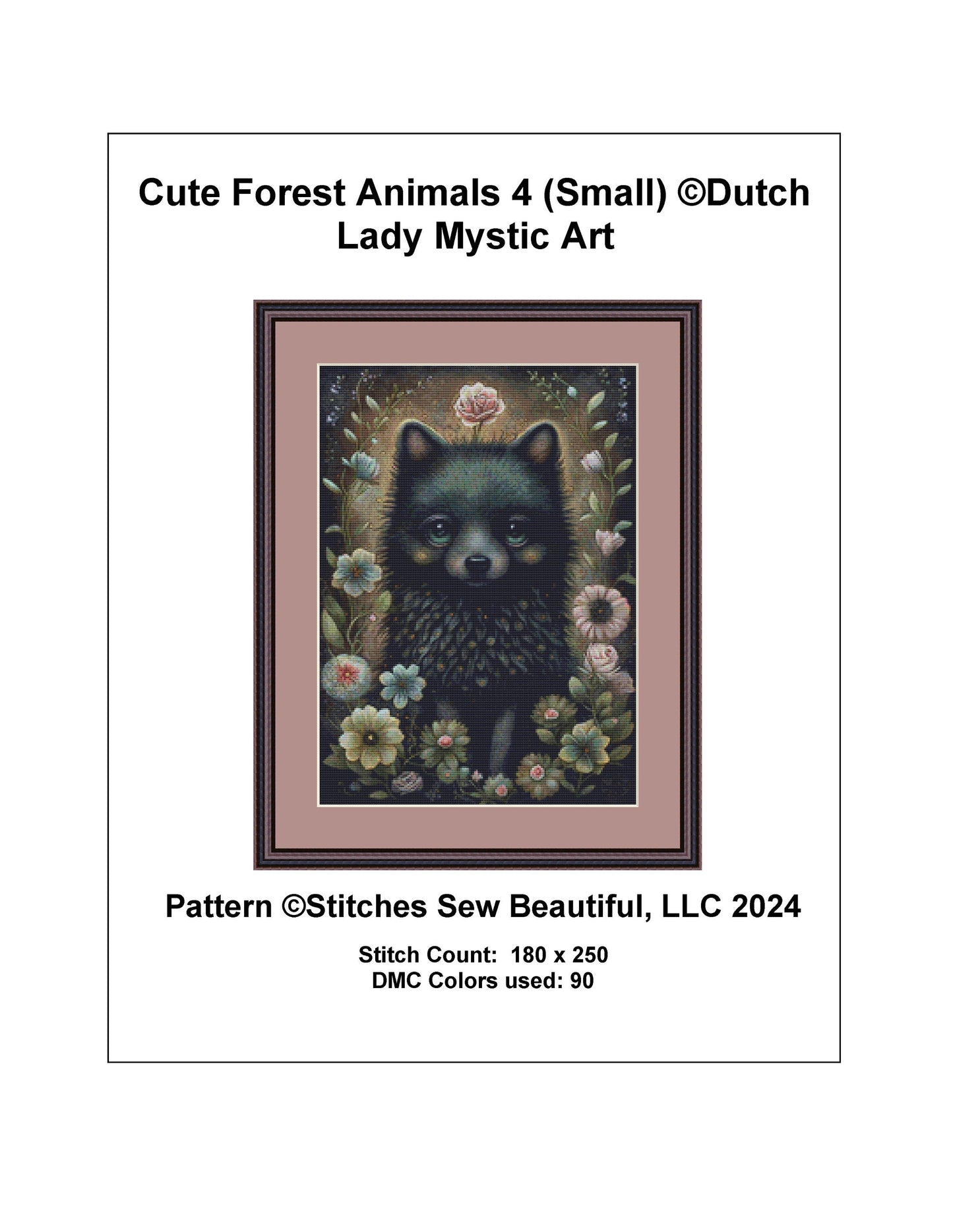 Cute Forest Animals 4 (Small) cross stitch pattern by DutchLadyMysticArt