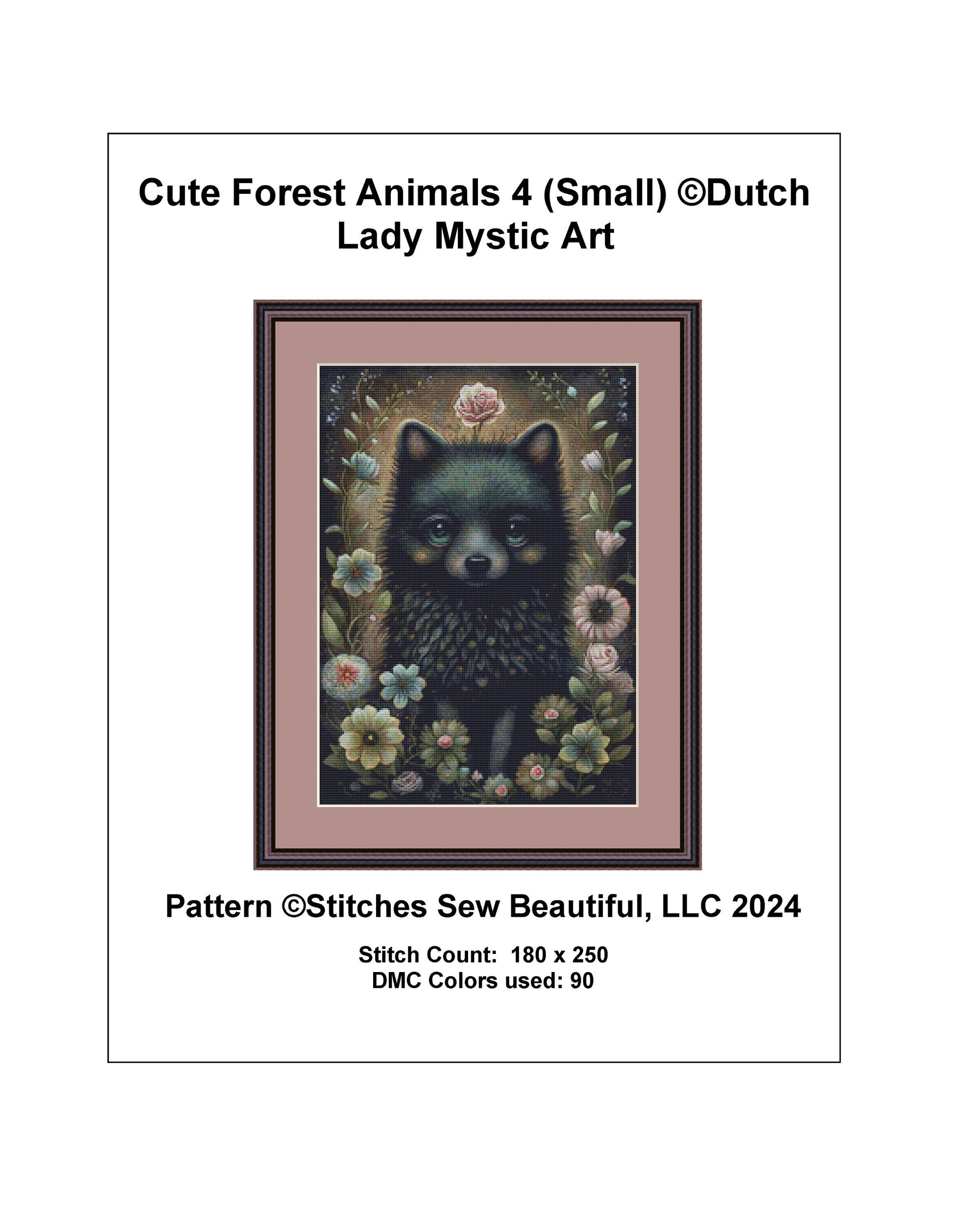 Cute Forest Animals 4 (Small) cross stitch pattern by DutchLadyMysticArt