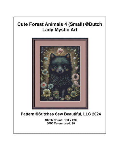 Cute Forest Animals 4 (Small) cross stitch pattern by DutchLadyMysticArt