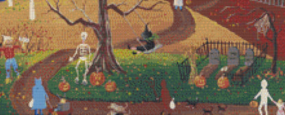 Happy Hauntings (Small) cross stitch pattern by Kim Leo licensed by JMS Art Licensing