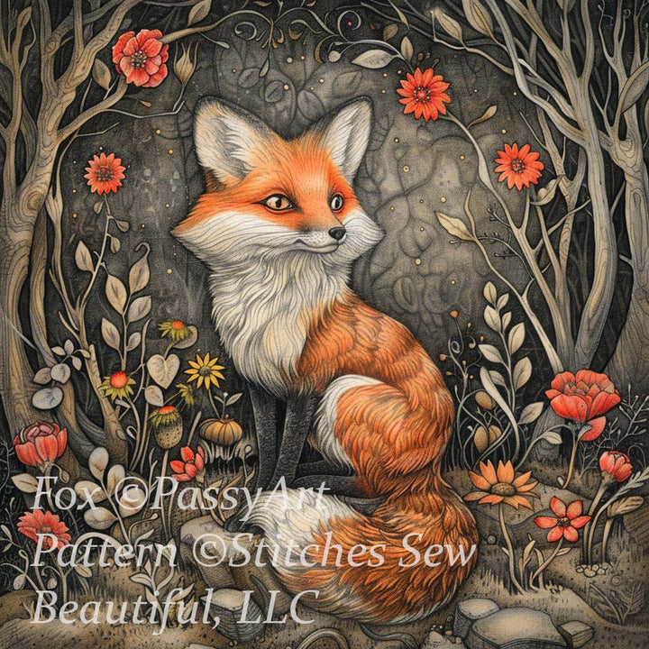 Fox cross stitch pattern by PassyArt