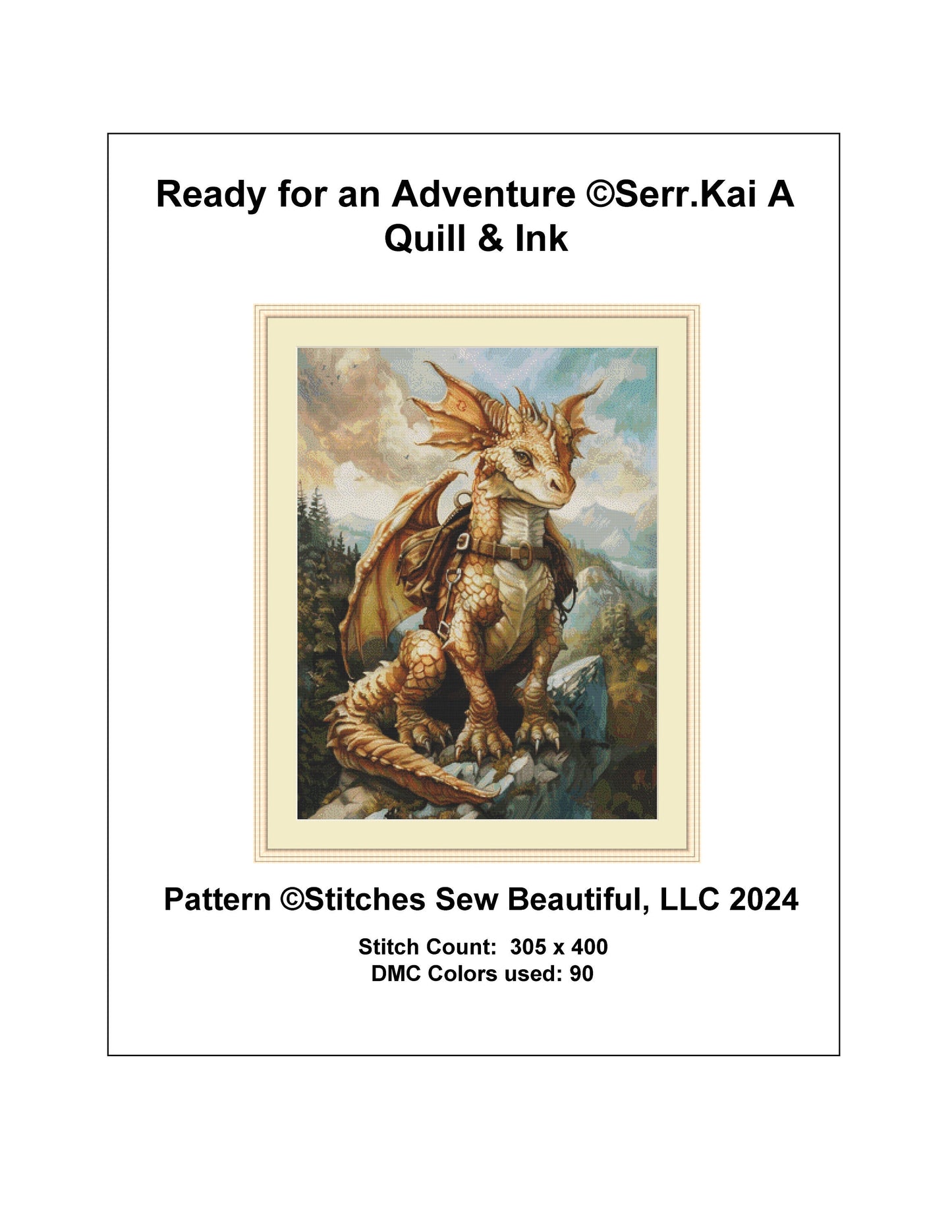 Ready for an Adventure cross stitch pattern by Serr.Kai A Quill & Ink