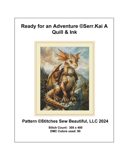 Ready for an Adventure cross stitch pattern by Serr.Kai A Quill & Ink