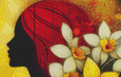 Lady in Red (Small) cross stitch pattern by World of Love Hearts/Adrian G Eyre