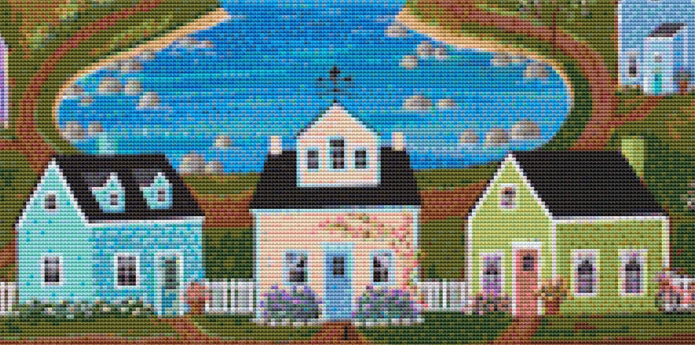 Roundrock Cove (Small) cross stitch pattern by Kim Leo licensed by JMS Art Licensing