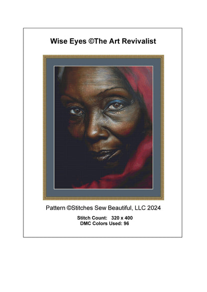 Wise Eyes cross stitch pattern by The Art Revivalist
