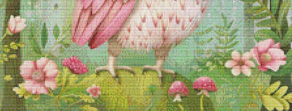 Pink Crowned Owl (Small) cross stitch pattern by PassyArt