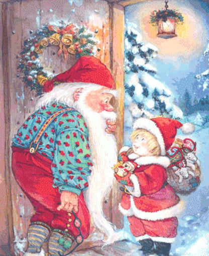 A Surprise For Santa cross stitch pattern by Lisi Martin/AB Pictura, Karlstad, Sweden