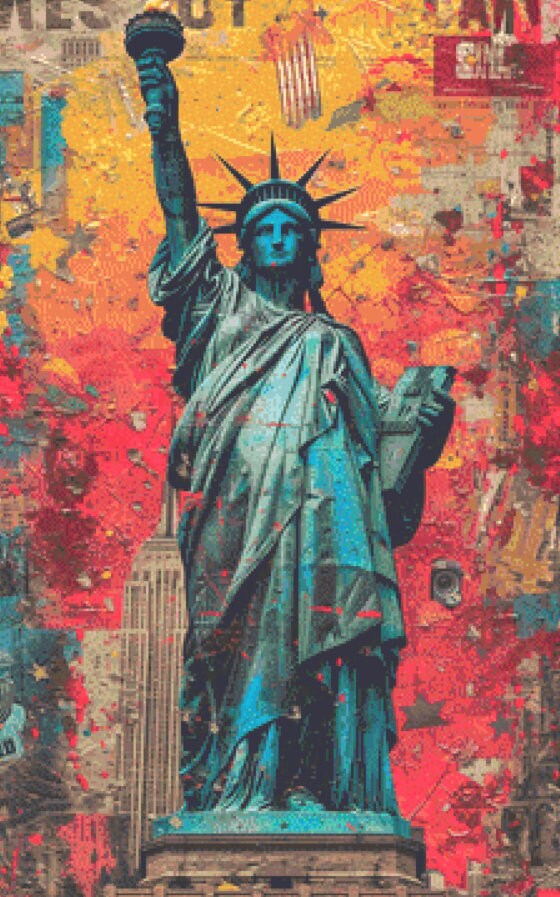 Freedom cross stitch pattern by Eder Jose Rosa