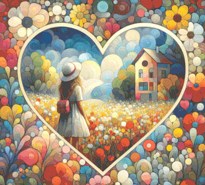 Enchanted Blossoms cross stitch pattern by World of Love Hearts/Adrian G Eyre