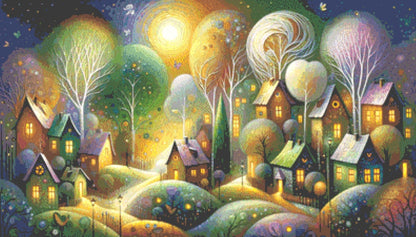 Enchanted Whimsy A Fantastical Village cross stitch pattern by World of Love Hearts/Adrian G Eyre