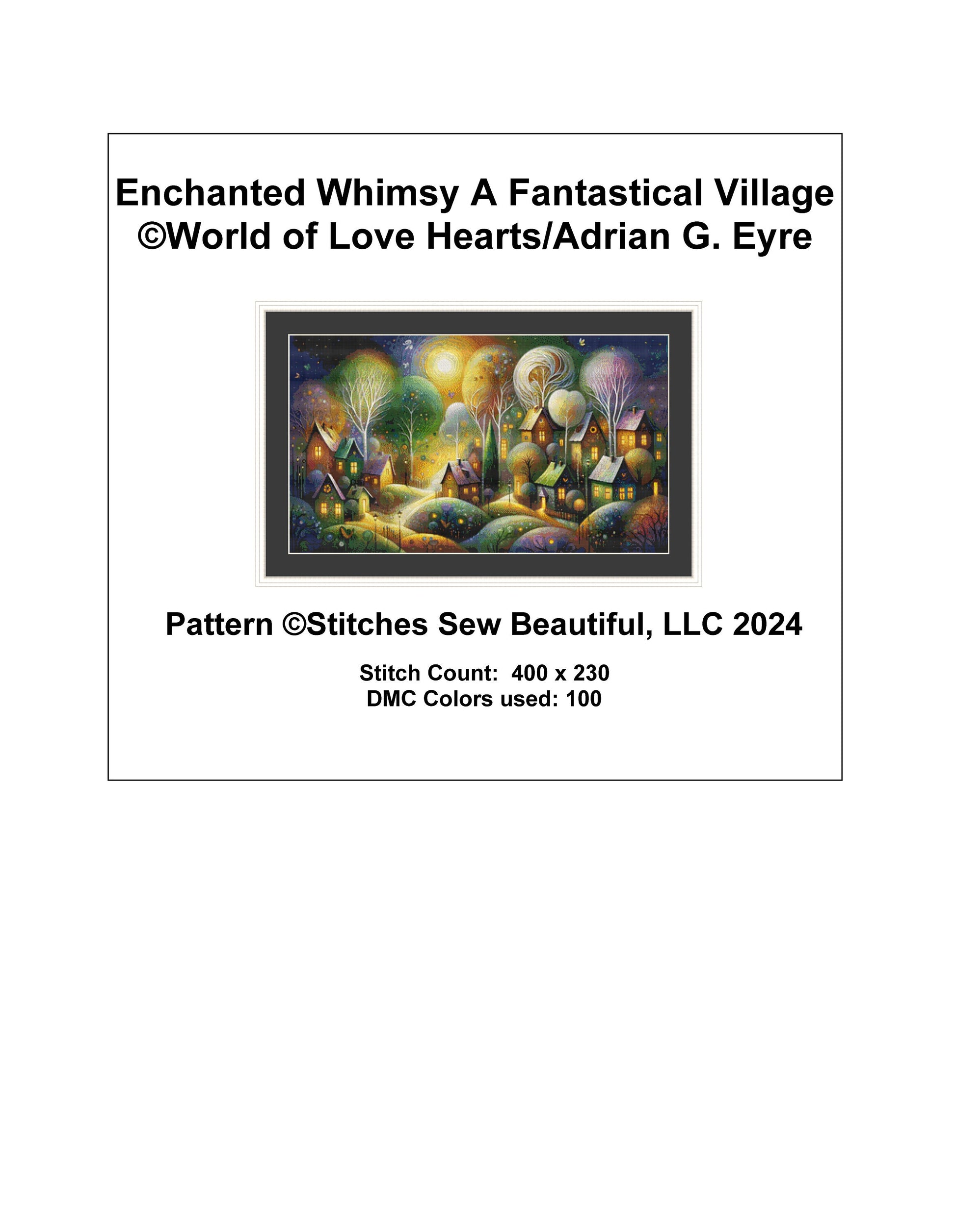 Enchanted Whimsy A Fantastical Village cross stitch pattern by World of Love Hearts/Adrian G Eyre