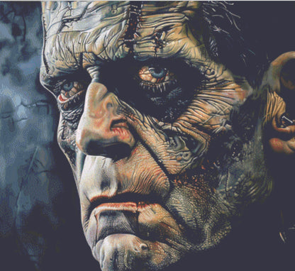 Frank's Monster cross stitch pattern by The Art Revivalist