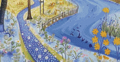 House By The River cross stitch pattern by The Art Revivalist
