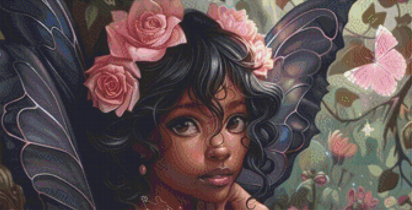 Mystical Rose Pixie cross stitch pattern by The Art Revivalist