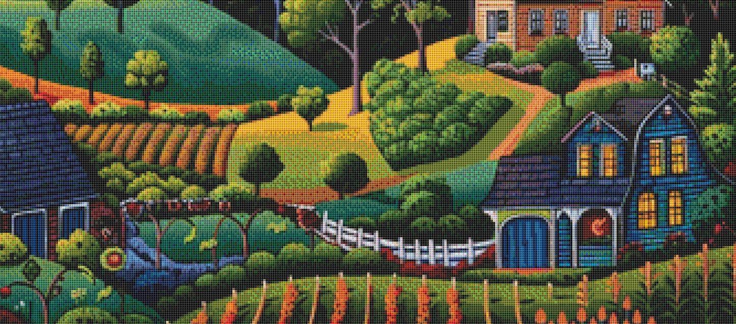 Pastoral Harmony cross stitch pattern by The Art Revivalist