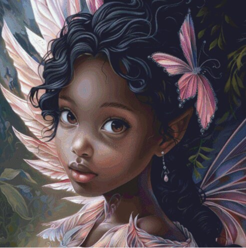 Radiant Flower Faerie cross stitch pattern by The Art Revivalist