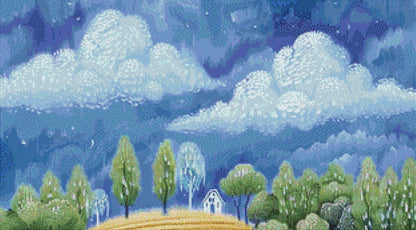 Wheat Fields Forever cross stitch pattern by The Art Revivalist