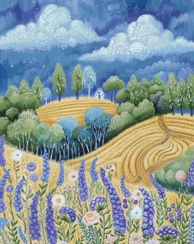 Wheat Fields Forever cross stitch pattern by The Art Revivalist