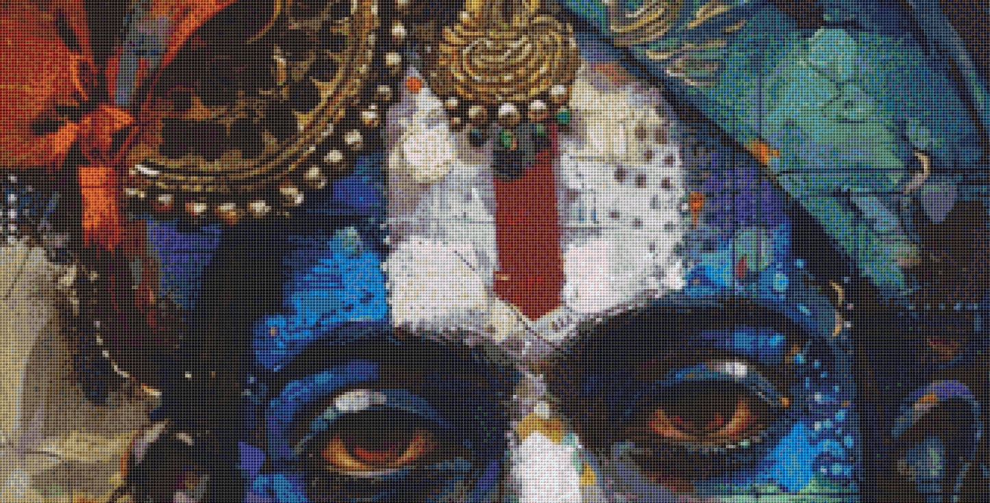 Celestial Shankar cross stitch pattern by The Art Revivalist